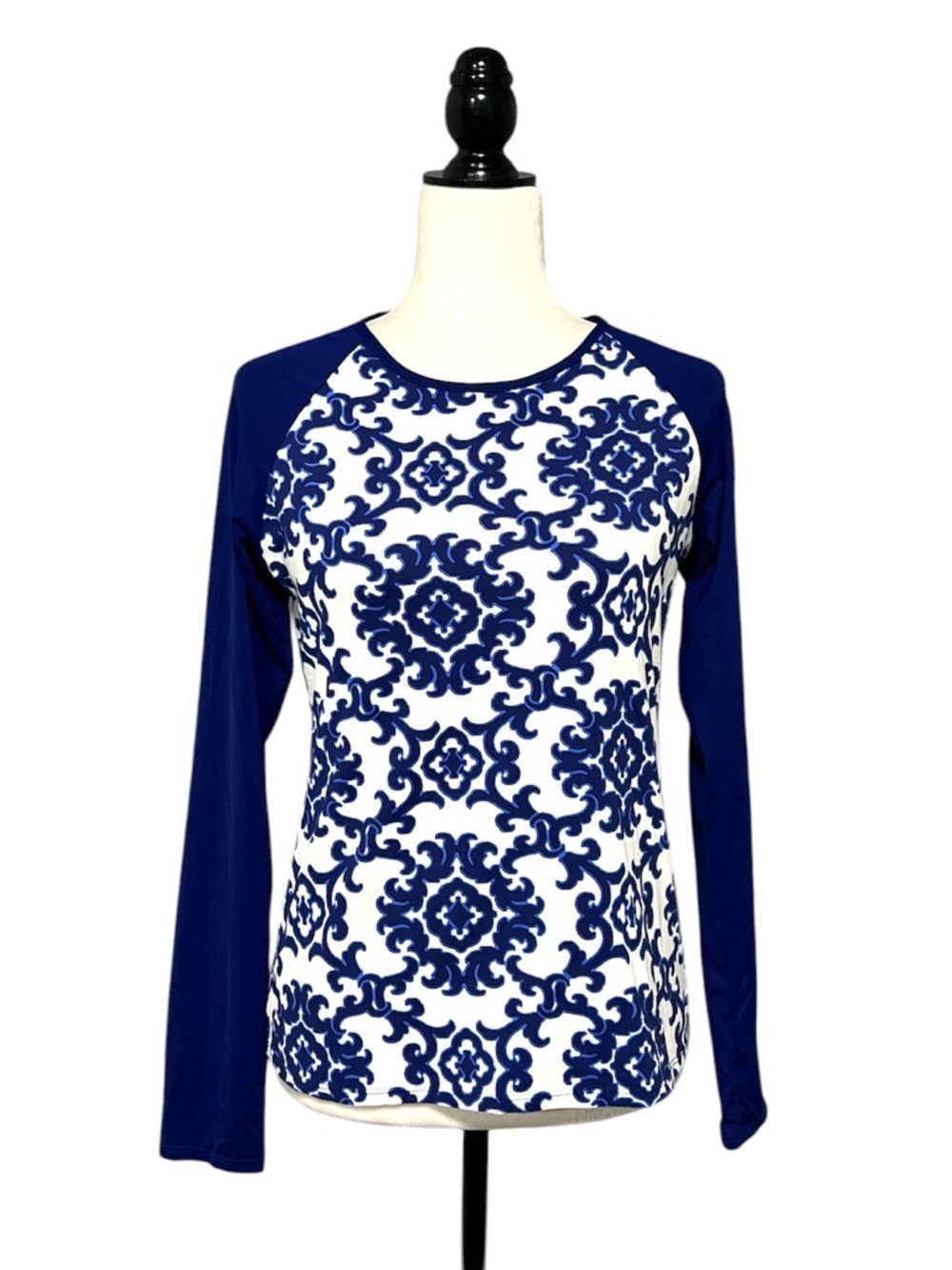 TOMMY BAHAMA Blue / White Long Sleeve Rashguard
